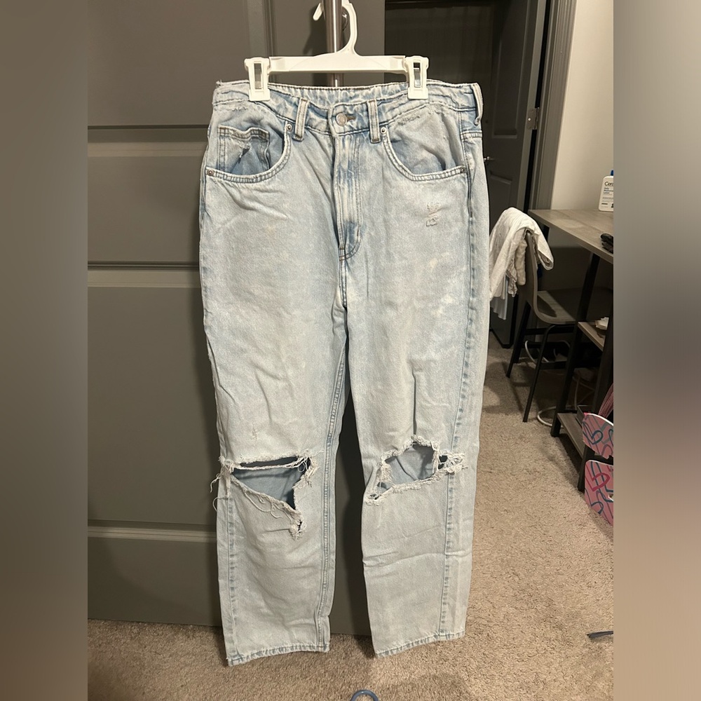 H&M Light Blue Distressed Jeans
